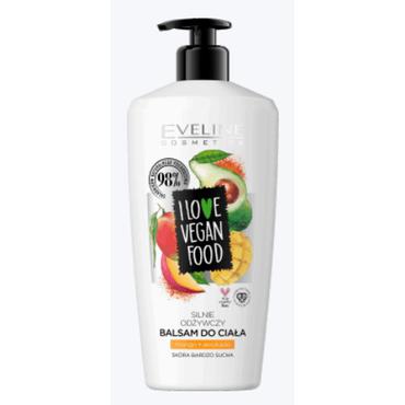 Eveline Cosmetics -  EVELINE COSMETICS I Love Vegan Food balsam do ciała silnie odżywczy, mango, awokado 350 ml